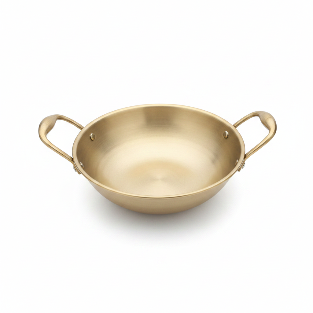 Bronze (Kansa) Kadai – Handcrafted Kansa Cooking Wok | With & Without Handle