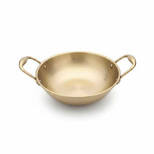 Bronze (Kansa) Kadai – Handcrafted Kansa Cooking Wok | With & Without Handle