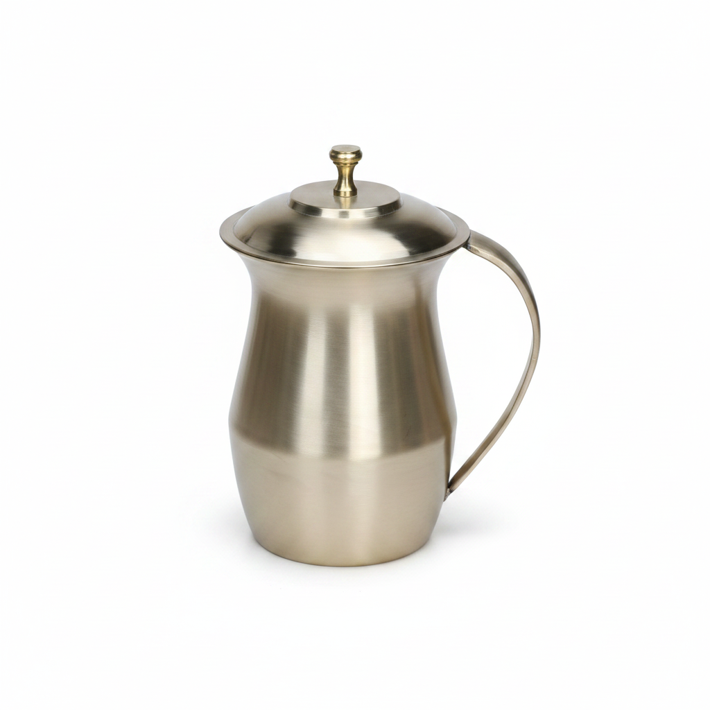 Bronze Kansa Water Jug with Lid | Ayurvedic Wellness Pitcher – Janak Bronze