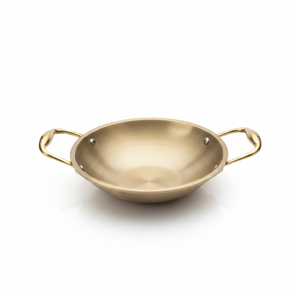 Bronze Kansa Deep Kadai – Handcrafted Pure Bell Metal Wok | Janak Bronze
