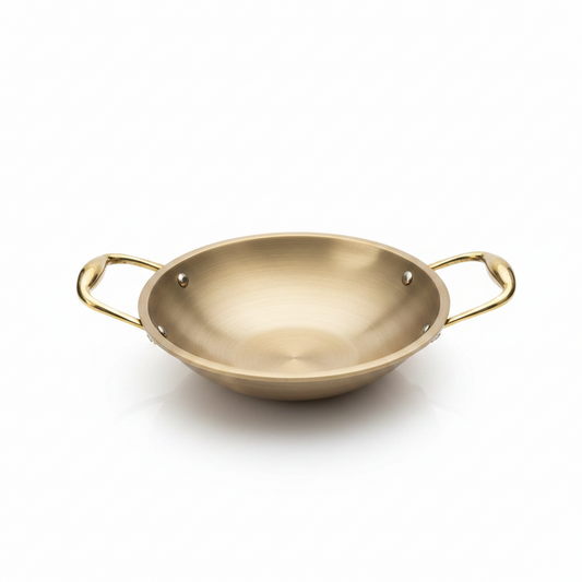 Bronze Kansa Deep Kadai – Handcrafted Pure Bell Metal Wok | Janak Bronze