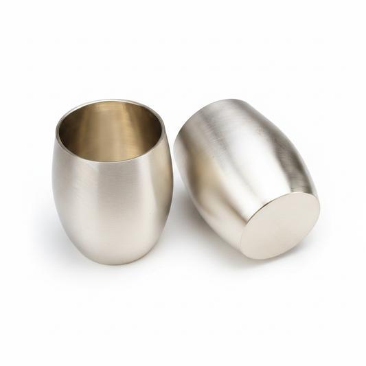 Bronze Kansa Dholak Glass – White Background 1:1