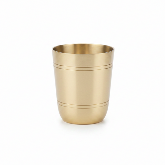 Bronze Kansa Joy Ringer Glass | Pure Kansa Engraved Drinking Glass | Handcrafted Ayurvedic Drinkware – Janak Bronze