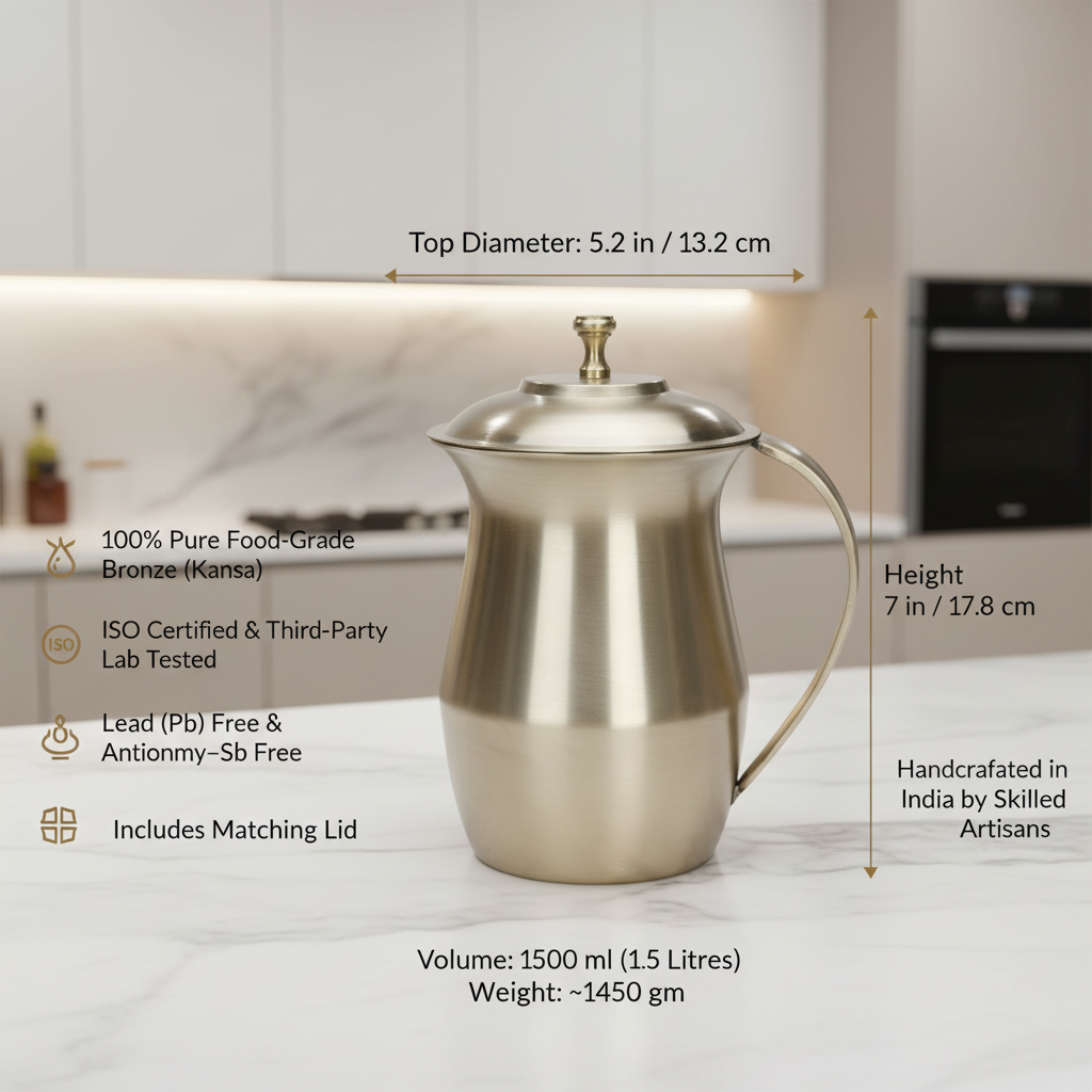 Bronze Kansa Jug - Premium Infographic