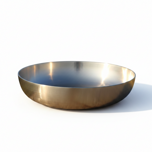 Bronze (Kansa) Dough Bowl – 1500 ML | Handcrafted Kneading Bowl