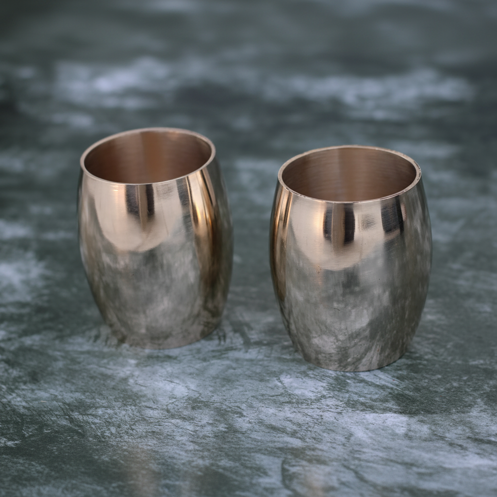 Bronze (Kansa) Dholak Glass | Handcrafted Drinking Glass | 250 ml