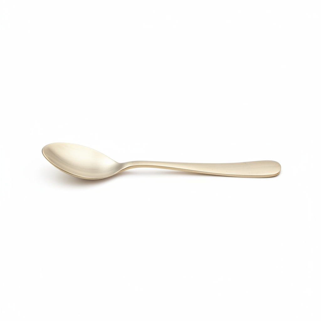 Kansa Bronze Dessert Spoon - Studio Product Shot
