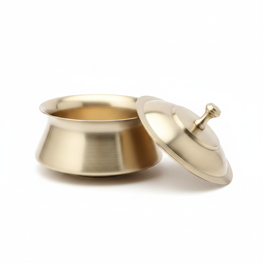 Kansa Bronze Handi with Open Lid – Premium Studio