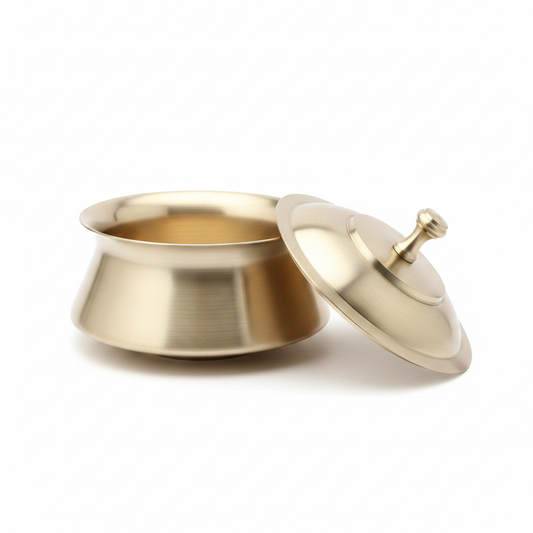 Kansa Bronze Handi with Open Lid – Premium Studio