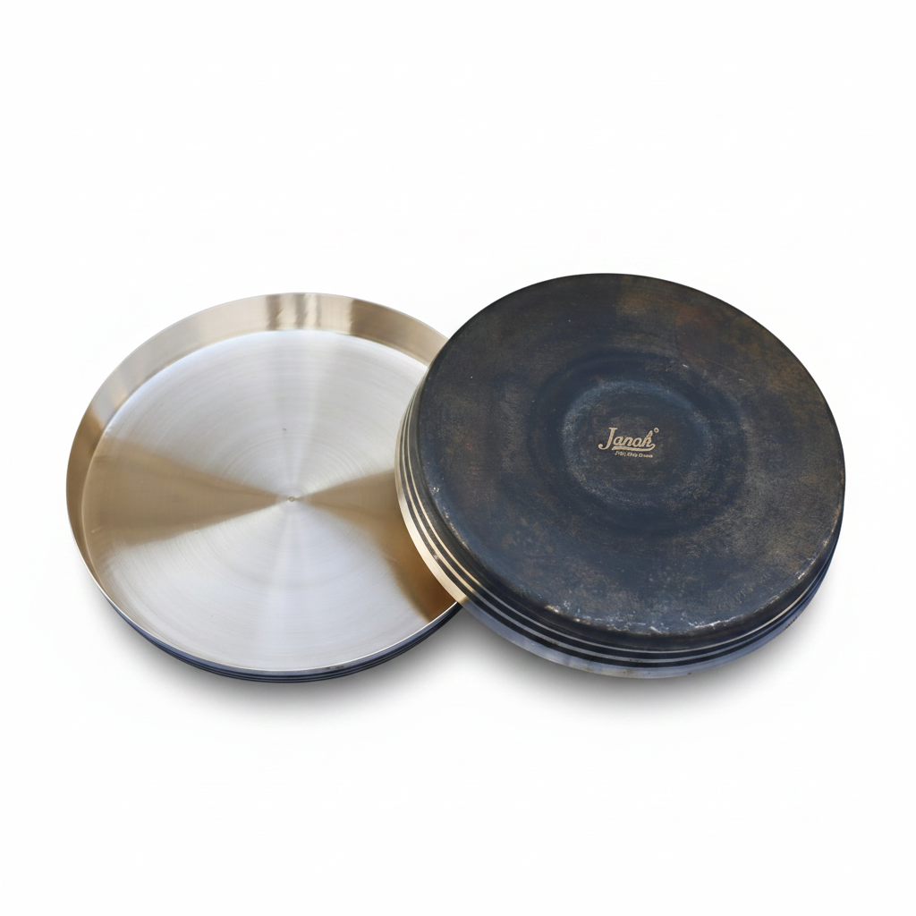 Bronze Kansa Thali | Pure Bronze Dining Plate in 8 Sizes & 4 Finishes – Janak Bronze