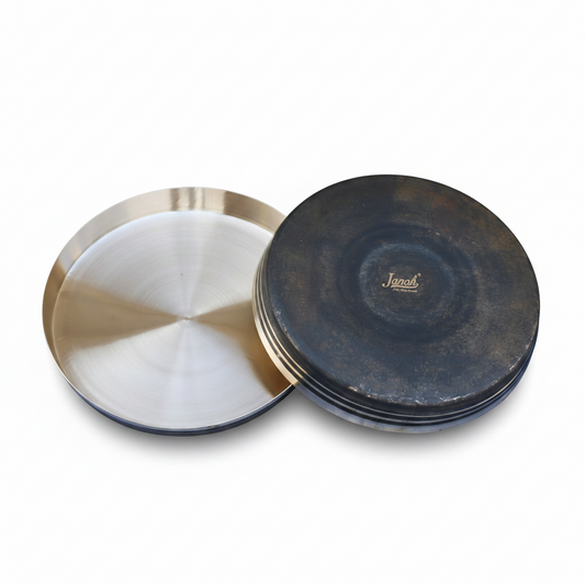 Bronze Kansa Thali | Pure Bronze Dining Plate in 8 Sizes & 4 Finishes – Janak Bronze