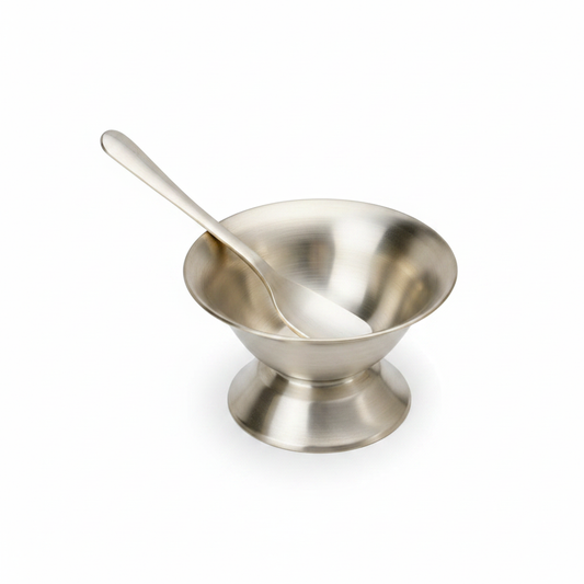 Kansa Footed Bowl with Spoon – Premium Studio