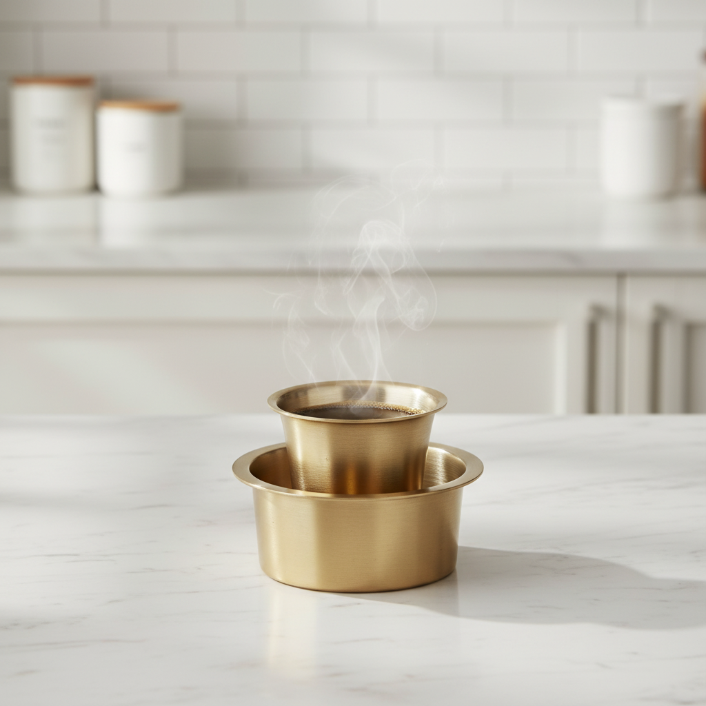Premium Bronze South Indian Coffee Dabara Set